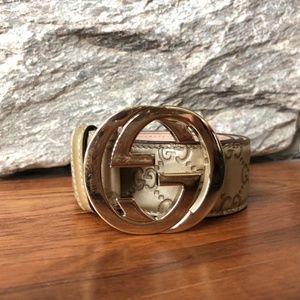 Gold Gucci GG Belt